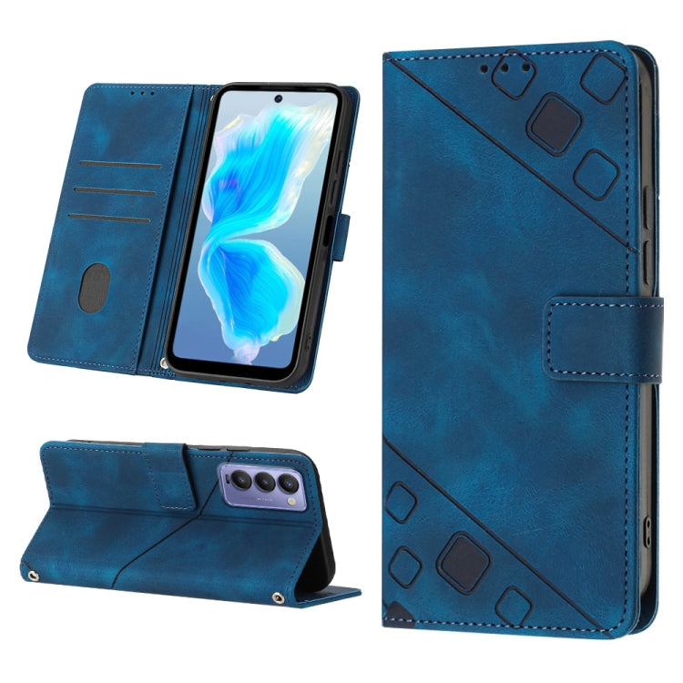 Custodia per telefono in pelle goffrata effetto pelle, For Tecno Camon 18 / 18 P, For Tecno Camon 18 Premier, For Tecno Camon 19, For Tecno Camon 19 Neo