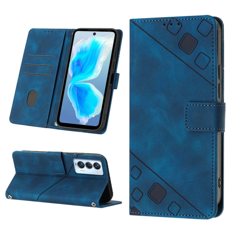 Custodia per telefono in pelle goffrata effetto pelle, For Tecno Camon 18 / 18 P, For Tecno Camon 18 Premier, For Tecno Camon 19, For Tecno Camon 19 Neo