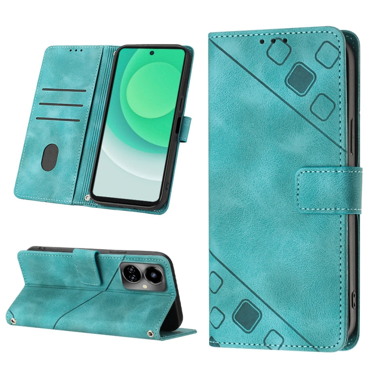 Custodia per telefono in pelle goffrata effetto pelle, For Tecno Camon 18 / 18 P, For Tecno Camon 18 Premier, For Tecno Camon 19, For Tecno Camon 19 Neo