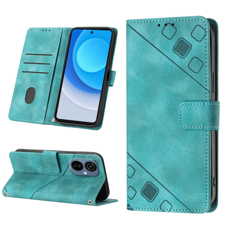 Custodia per telefono in pelle goffrata effetto pelle, For Tecno Camon 18 / 18 P, For Tecno Camon 18 Premier, For Tecno Camon 19, For Tecno Camon 19 Neo