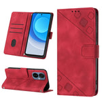 Custodia per telefono in pelle goffrata effetto pelle, For Tecno Camon 18 / 18 P, For Tecno Camon 18 Premier, For Tecno Camon 19, For Tecno Camon 19 Neo