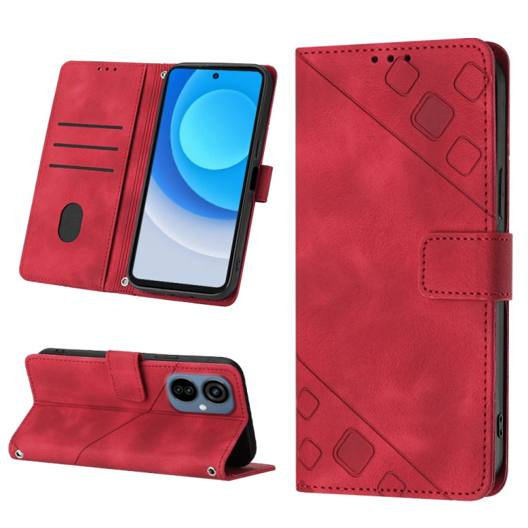Custodia per telefono in pelle goffrata effetto pelle, For Tecno Camon 18 / 18 P, For Tecno Camon 18 Premier, For Tecno Camon 19, For Tecno Camon 19 Neo