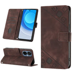 Custodia per telefono in pelle goffrata effetto pelle, For Tecno Camon 18 / 18 P, For Tecno Camon 18 Premier, For Tecno Camon 19, For Tecno Camon 19 Neo