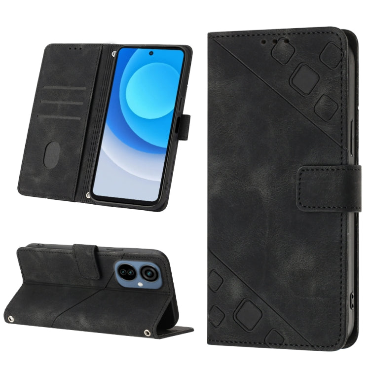 Custodia per telefono in pelle goffrata effetto pelle, For Tecno Camon 18 / 18 P, For Tecno Camon 18 Premier, For Tecno Camon 19, For Tecno Camon 19 Neo