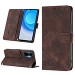 Custodia per telefono in pelle goffrata effetto pelle, For Tecno Camon 19 Pro 5G, For Tecno Pop 6, For Tecno Pop 6 Pro, For Tecno Pova 3 LE7