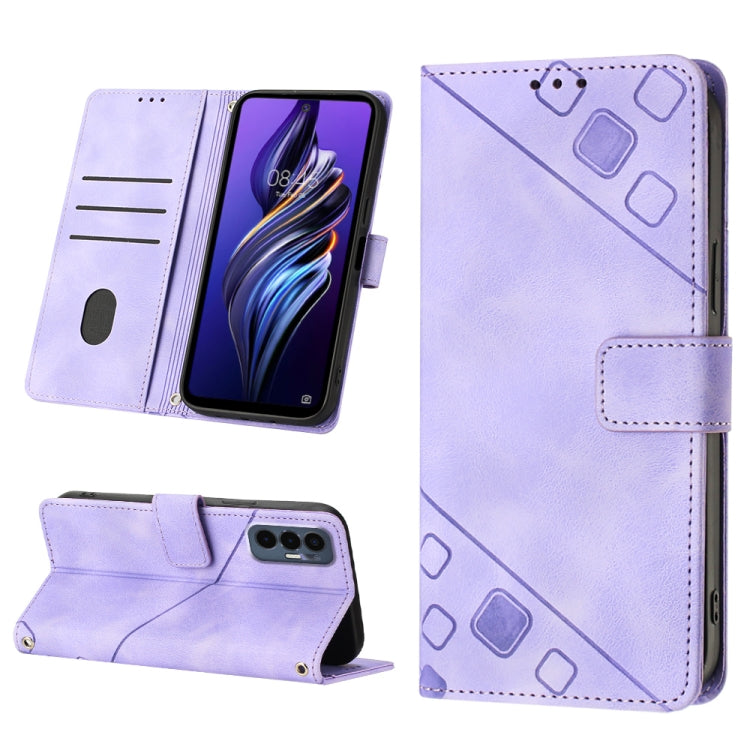 Custodia per telefono in pelle goffrata effetto pelle, For Tecno Camon 19 Pro 5G, For Tecno Pop 6, For Tecno Pop 6 Pro, For Tecno Pova 3 LE7