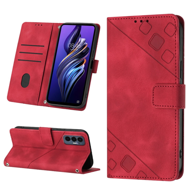Custodia per telefono in pelle goffrata effetto pelle, For Tecno Camon 19 Pro 5G, For Tecno Pop 6, For Tecno Pop 6 Pro, For Tecno Pova 3 LE7