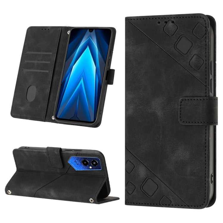 Custodia per telefono in pelle goffrata effetto pelle, For Tecno Pova 4 LG7n, For Tecno Pova Neo 2 LG6n, For Tecno Pova 4 Pro LG8n, For Tecno Spark 9 KG5p