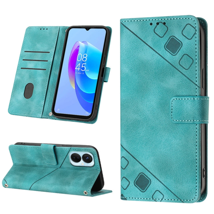 Custodia per telefono in pelle goffrata effetto pelle, For Tecno Spark 9 Pro / Spark 9T