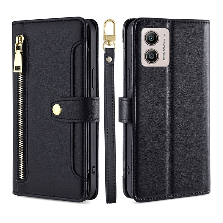 Custodia per telefono in pelle con portafoglio con cerniera a tracolla, For Motorola Moto G53 5G/G13 4G/G23 4G, For Motorola Moto G73 5G, For OPPO Reno8 T 5G/A1 Pro 5G, For Kyocera Android One S10