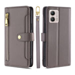 Custodia per telefono in pelle con portafoglio con cerniera a tracolla, For Motorola Moto G53 5G/G13 4G/G23 4G, For Motorola Moto G73 5G, For OPPO Reno8 T 5G/A1 Pro 5G, For Kyocera Android One S10