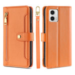 Custodia per telefono in pelle con portafoglio con cerniera a tracolla, For Motorola Moto G53 5G/G13 4G/G23 4G, For Motorola Moto G73 5G, For OPPO Reno8 T 5G/A1 Pro 5G, For Kyocera Android One S10
