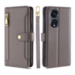 Custodia per telefono in pelle con portafoglio con cerniera a tracolla, For Motorola Moto G53 5G/G13 4G/G23 4G, For Motorola Moto G73 5G, For OPPO Reno8 T 5G/A1 Pro 5G, For Kyocera Android One S10