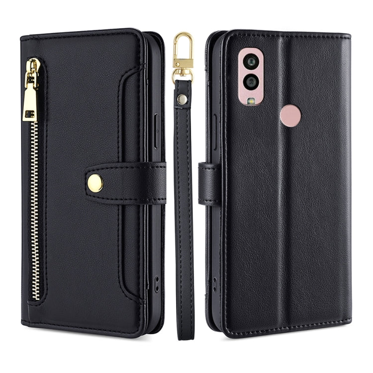 Custodia per telefono in pelle con portafoglio con cerniera a tracolla, For Motorola Moto G53 5G/G13 4G/G23 4G, For Motorola Moto G73 5G, For OPPO Reno8 T 5G/A1 Pro 5G, For Kyocera Android One S10