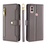 Custodia per telefono in pelle con portafoglio con cerniera a tracolla, For Motorola Moto G53 5G/G13 4G/G23 4G, For Motorola Moto G73 5G, For OPPO Reno8 T 5G/A1 Pro 5G, For Kyocera Android One S10
