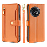 Custodia per telefono in pelle con portafoglio con cerniera a tracolla, For OnePlus Ace 2/11R