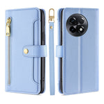 Custodia per telefono in pelle con portafoglio con cerniera a tracolla, For OnePlus Ace 2/11R