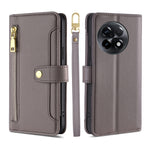 Custodia per telefono in pelle con portafoglio con cerniera a tracolla, For OnePlus Ace 2/11R
