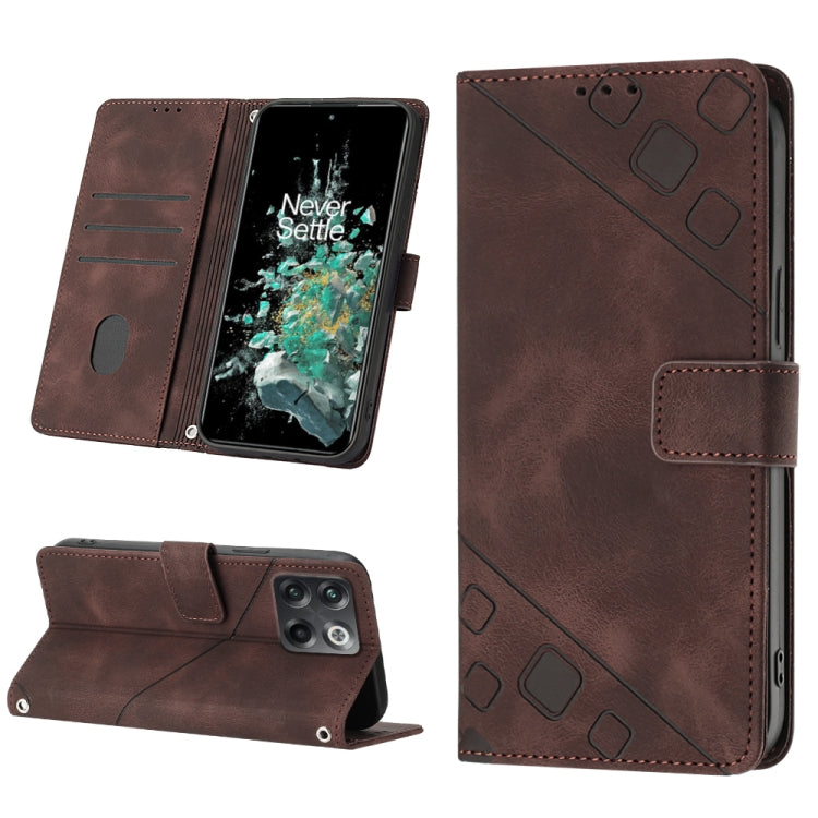 Custodia per telefono in pelle goffrata effetto pelle, For OnePlus 10T 5G, For OnePlus ACE 5G, For OnePlus Nord 2T 5G, For OnePlus Nord CE 2 5G