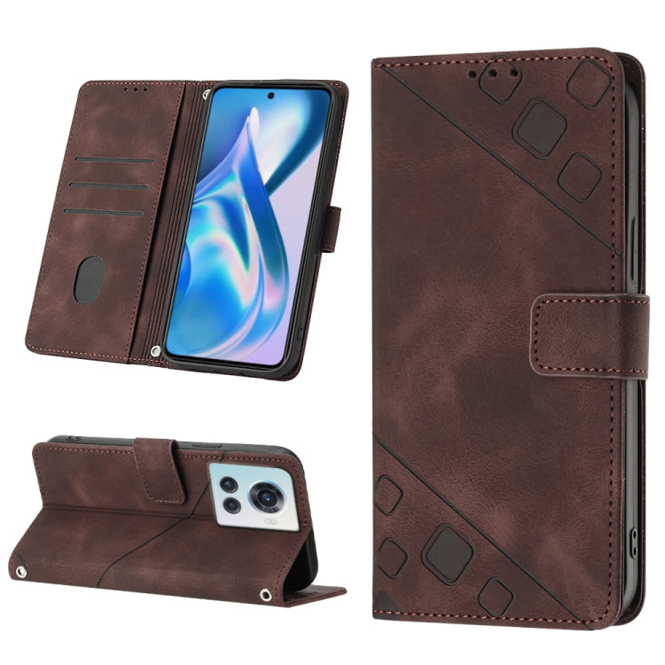 Custodia per telefono in pelle goffrata effetto pelle, For OnePlus 10T 5G, For OnePlus ACE 5G, For OnePlus Nord 2T 5G, For OnePlus Nord CE 2 5G