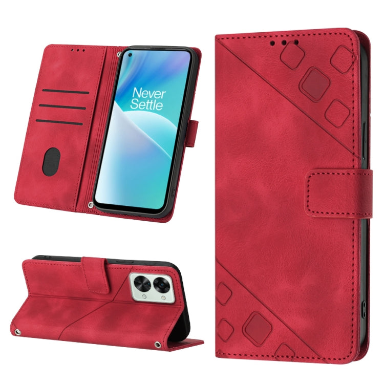 Custodia per telefono in pelle goffrata effetto pelle, For OnePlus 10T 5G, For OnePlus ACE 5G, For OnePlus Nord 2T 5G, For OnePlus Nord CE 2 5G