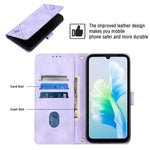 Custodia per telefono in pelle goffrata effetto pelle, For vivo S10e 5G / V23e 4G&5G / Y75 4G, For vivo V20 / V21e 4G / Y73 2021, For vivo Y02s, For vivo Y15s 2021 / Y15a