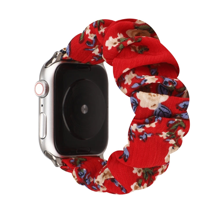 Cinturino in tessuto + anello per capelli in acciaio inossidabile, For Apple Watch Series 8&7 41mm / SE 2&6&SE&5&4 40mm / 3&2&1 38mm, For Apple Watch Ultra 49mm / Series 8&7 45mm / SE 2&6&SE&5&4 44mm / 3&2&1 42mm                                        ...