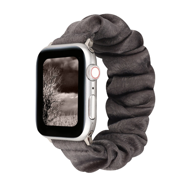 Cinturino in tessuto + anello per capelli in acciaio inossidabile, For Apple Watch Series 7 41mm / 6 & SE & 5 & 4 40mm / 3 & 2 & 1 38mm, For Apple Watch Series 7 45mm / 6 & SE & 5 & 4 44mm / 3 & 2 & 1 42mm                                               ...