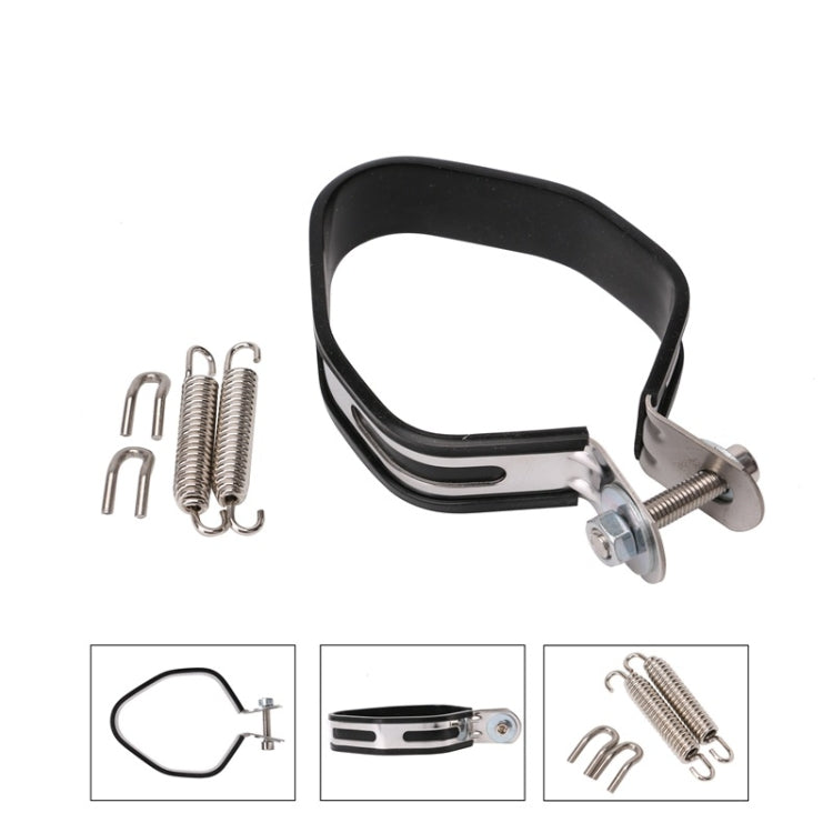 Morsetto in fibra di carbonio per silenziatore per tubo di scarico moto, OT097