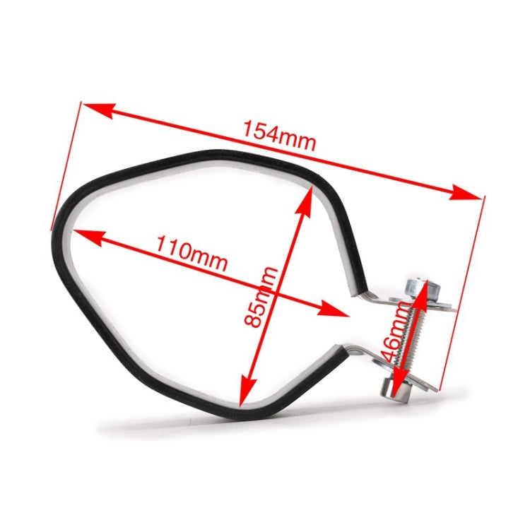 Morsetto in fibra di carbonio per silenziatore per tubo di scarico moto, OT097