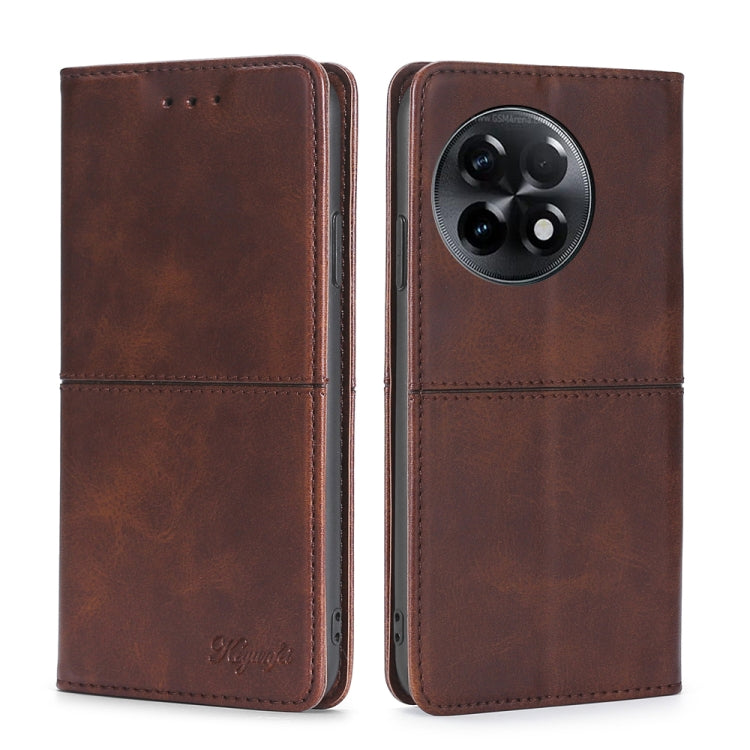 Custodia per telefono in pelle a vibrazione orizzontale magnetica con trama di mucca, For Kyocera Android One S10, For OnePlus Ace 2/11R