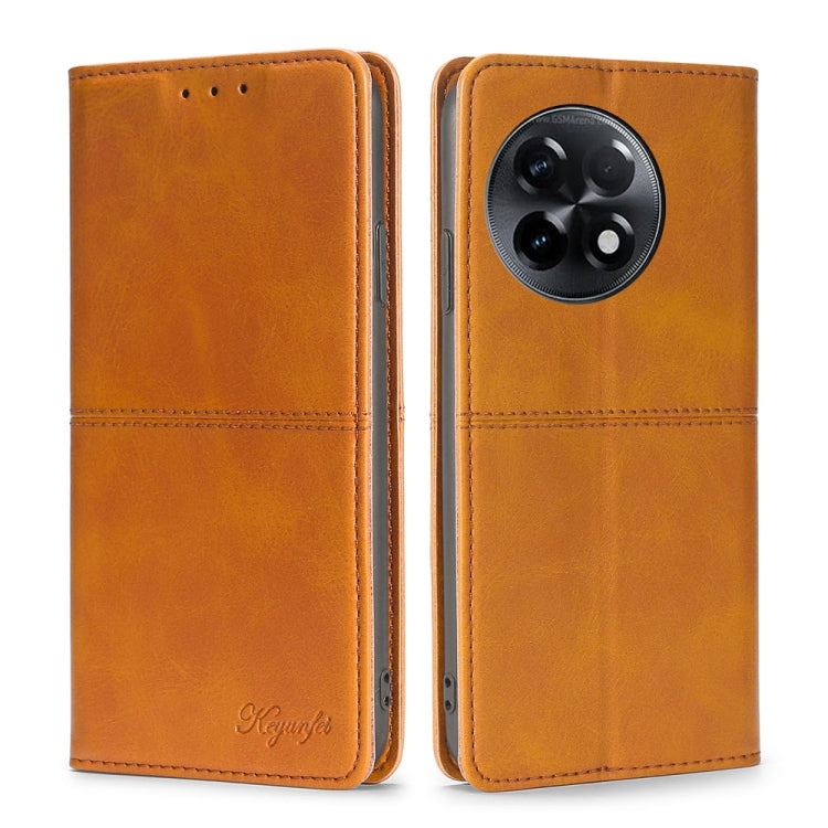 Custodia per telefono in pelle a vibrazione orizzontale magnetica con trama di mucca, For Kyocera Android One S10, For OnePlus Ace 2/11R