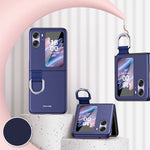 Skin Feel Custodia per telefono antiurto con fibbia ad anello ultrasottile, For OPPO Find N2 Flip