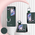 Skin Feel Custodia per telefono antiurto con fibbia ad anello ultrasottile, For OPPO Find N2 Flip