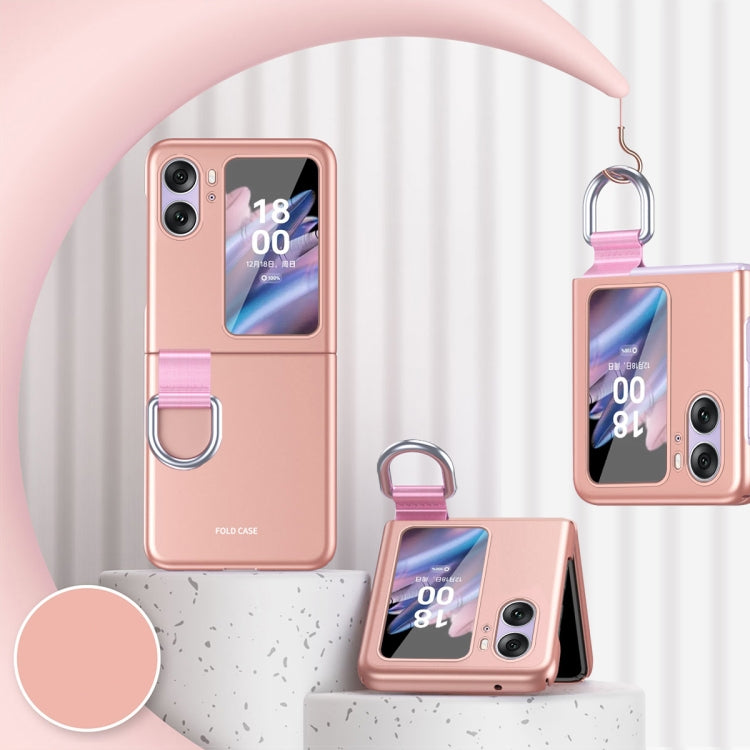 Skin Feel Custodia per telefono antiurto con fibbia ad anello ultrasottile, For OPPO Find N2 Flip