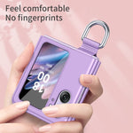 Skin Feel Custodia per telefono antiurto con fibbia ad anello ultrasottile, For OPPO Find N2 Flip