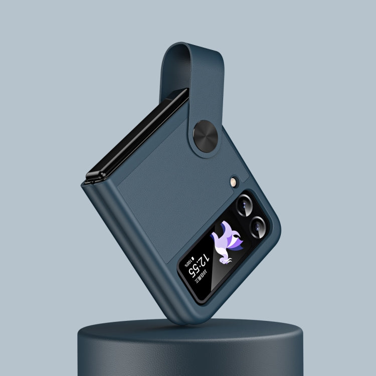 Custodia per telefono in pelle con cinturino da polso, For Samsung Galaxy Z Flip4 / Flip3
