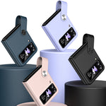 Custodia per telefono in pelle con cinturino da polso, For Samsung Galaxy Z Flip4 / Flip3