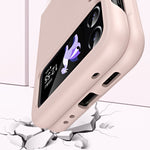 Custodia per telefono in pelle con cinturino da polso, For Samsung Galaxy Z Flip4 / Flip3