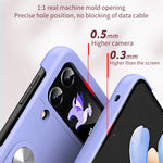 Custodia per telefono in pelle con cinturino da polso, For Samsung Galaxy Z Flip4 / Flip3