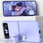 Custodia per telefono in pelle con cinturino da polso, For Samsung Galaxy Z Flip4 / Flip3