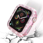 Custodia protettiva per PC a doppia fila di diamanti, For Apple Watch Series 6 / 5 / 4 / SE 2025 / 2023 / 2022 40mm, For Apple Watch Series 3 & 2 & 1 42mm