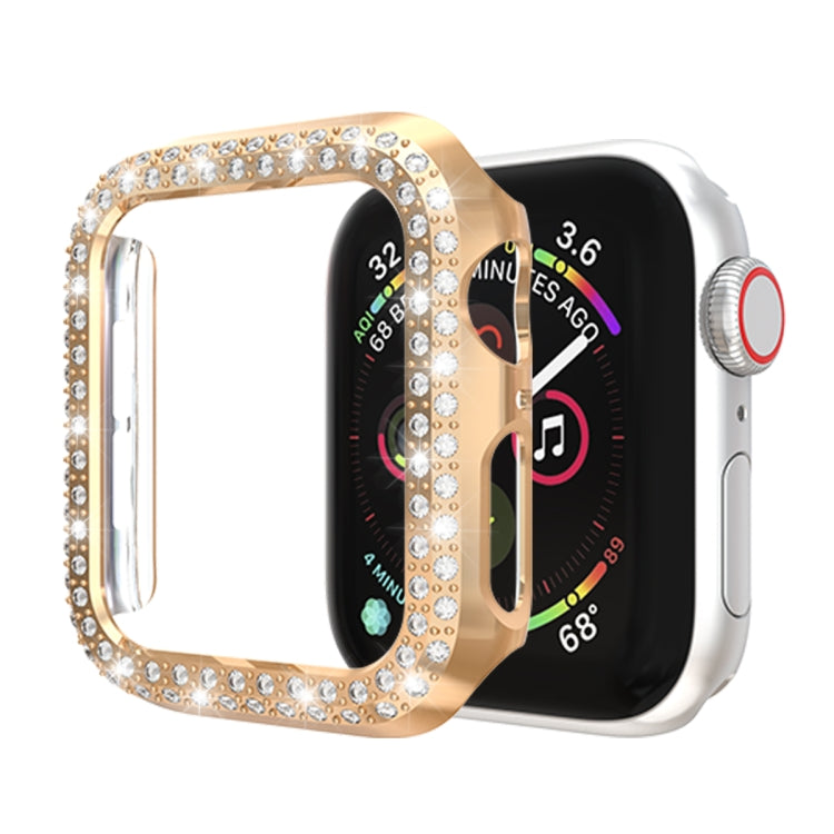 Custodia protettiva per PC a doppia fila di diamanti, For Apple Watch Series 6 / 5 / 4 / SE 2025 / 2023 / 2022 40mm, For Apple Watch Series 3 & 2 & 1 42mm