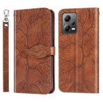 Custodia per telefono in pelle con motivo in rilievo dell'albero della vita, For Xiaomi Poco X5, For Xiaomi Poco X5 Pro