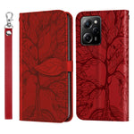 Custodia per telefono in pelle con motivo in rilievo dell'albero della vita, For Xiaomi Poco X5, For Xiaomi Poco X5 Pro