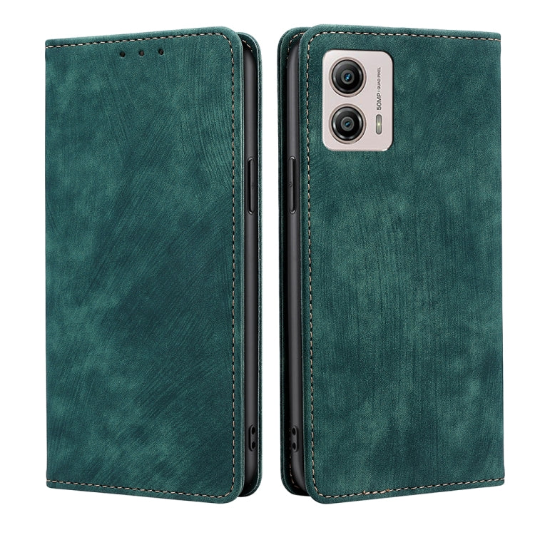 Custodia per telefono in pelle magnetica con spazzola antifurto RFID, For Motorola Moto G53 5G/G13 4G/G23 4G, For Motorola Moto G73 5G, For OPPO Reno8 T 5G/A1 Pro 5G, For Xiaomi Redmi 12C 4G