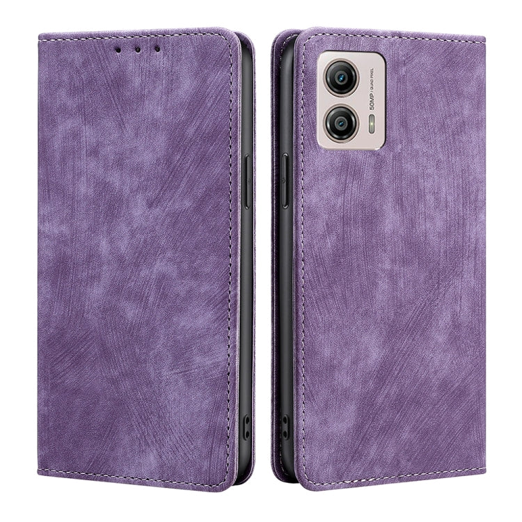 Custodia per telefono in pelle magnetica con spazzola antifurto RFID, For Motorola Moto G53 5G/G13 4G/G23 4G, For Motorola Moto G73 5G, For OPPO Reno8 T 5G/A1 Pro 5G, For Xiaomi Redmi 12C 4G