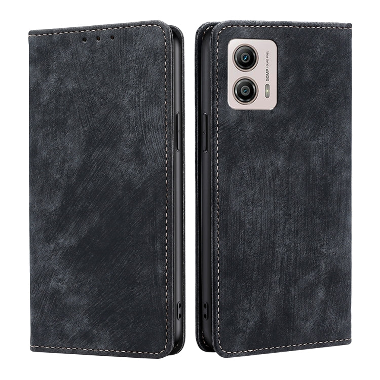 Custodia per telefono in pelle magnetica con spazzola antifurto RFID, For Motorola Moto G53 5G/G13 4G/G23 4G, For Motorola Moto G73 5G, For OPPO Reno8 T 5G/A1 Pro 5G, For Xiaomi Redmi 12C 4G