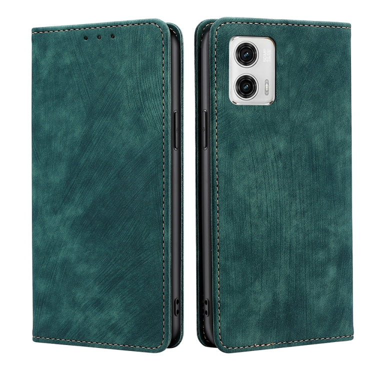 Custodia per telefono in pelle magnetica con spazzola antifurto RFID, For Motorola Moto G53 5G/G13 4G/G23 4G, For Motorola Moto G73 5G, For OPPO Reno8 T 5G/A1 Pro 5G, For Xiaomi Redmi 12C 4G