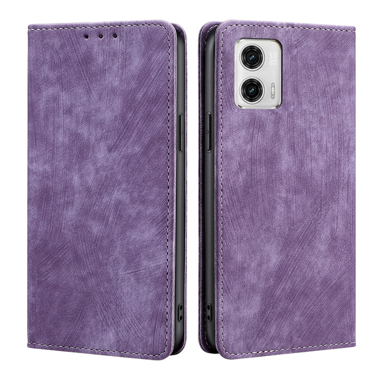 Custodia per telefono in pelle magnetica con spazzola antifurto RFID, For Motorola Moto G53 5G/G13 4G/G23 4G, For Motorola Moto G73 5G, For OPPO Reno8 T 5G/A1 Pro 5G, For Xiaomi Redmi 12C 4G